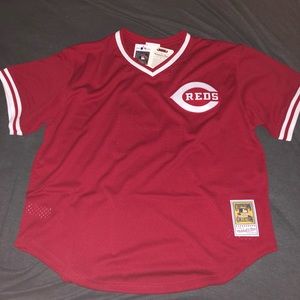 Cincinnati Reds Mitchell and Ness red jersey #14 Rose (2XL)